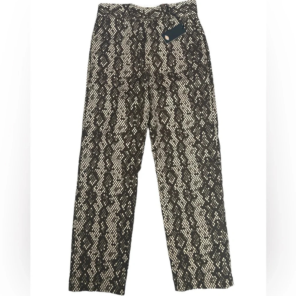 Dickies Brown Snakeskin Print Camden Straight Leg Chino Trouser Pants Sz 0R NWOT - Picture 14 of 15